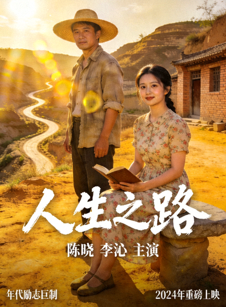 电视剧《人生之路》海报 - 陈晓、李沁主演的年代励志剧